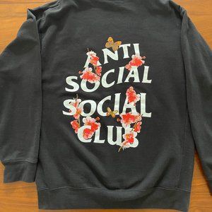 Anti Social Social Social Club Cherry Blossom Butterfly Sweatshirt in Medium